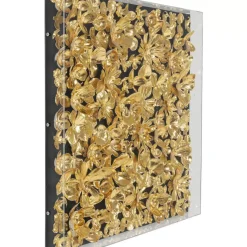 Bilder-KARE Design Deko Rahmen Gold Flower 60X60Cm