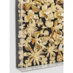 Bilder-KARE Design Deko Rahmen Gold Flower 120X120Cm
