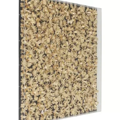 Bilder-KARE Design Deko Rahmen Gold Flower 120X120Cm