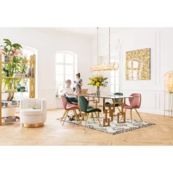 Bilder-KARE Design Deko Rahmen Gold Flower 120X120Cm