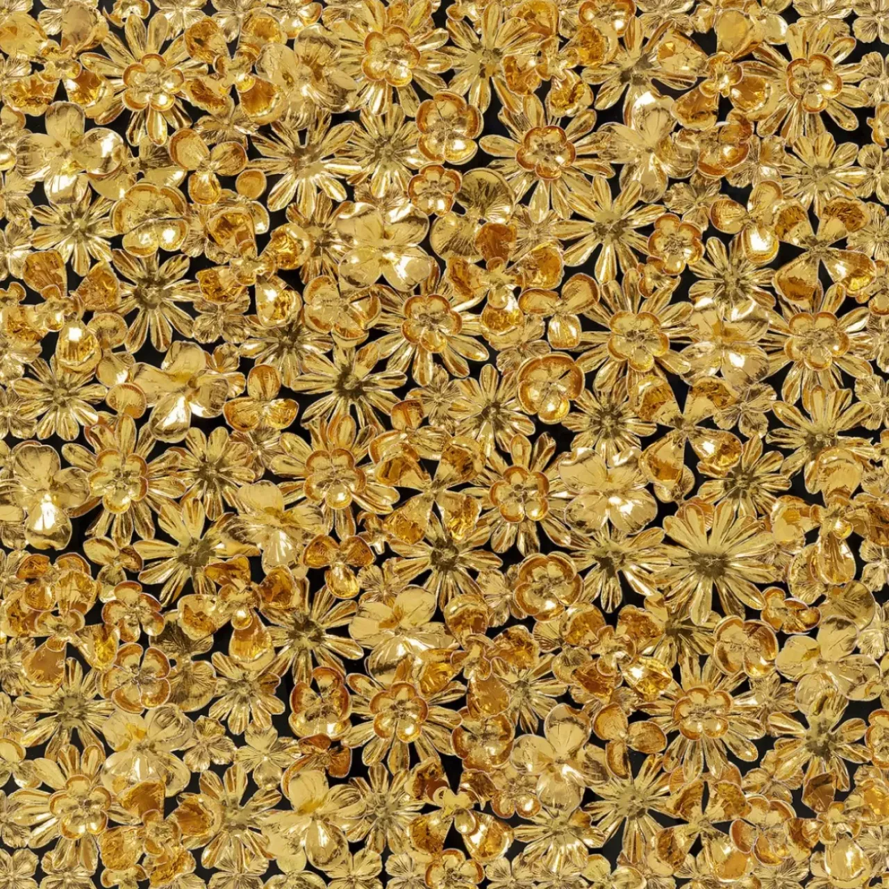 Bilder-KARE Design Deko Rahmen Gold Flower 80X80Cm