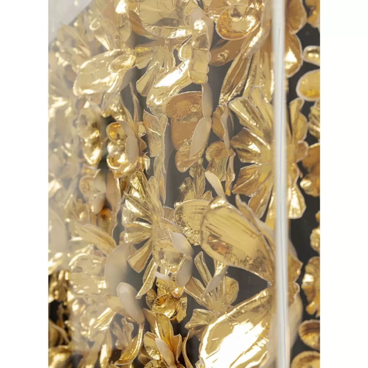 Bilder-KARE Design Deko Rahmen Gold Flower 80X80Cm