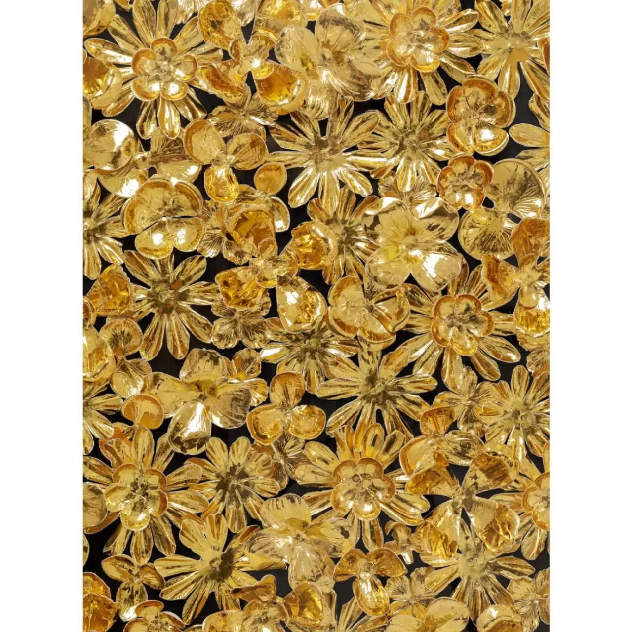 Bilder-KARE Design Deko Rahmen Gold Flower 80X80Cm