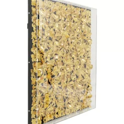 Bilder-KARE Design Deko Rahmen Gold Flower 80X80Cm