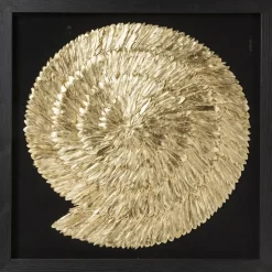 Bilder-KARE Design Deko Rahmen Golden Snail 120X120Cm