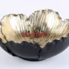 Deko & Geschenkartikel-KARE Design Deko Schale Flower Bloom Schwarz Gold O25Cm