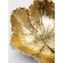 Deko & Geschenkartikel-KARE Design Deko Schale Flower Bloom Creme Gold O25Cm