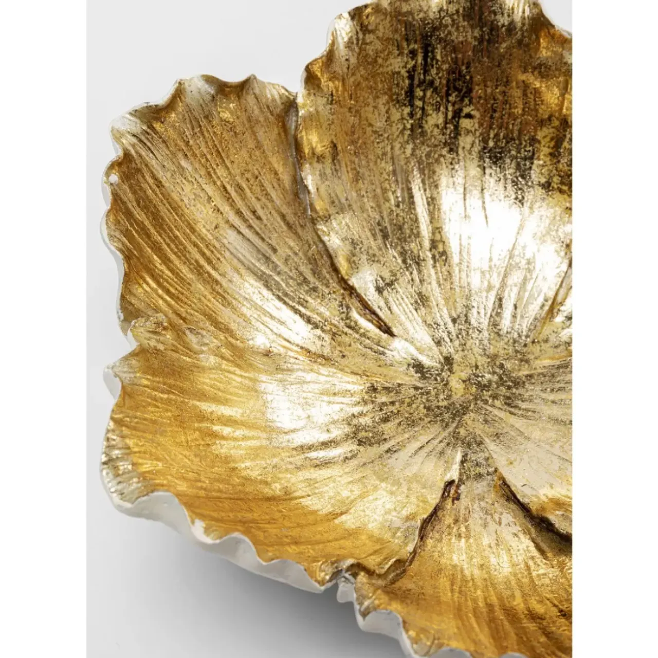 Deko & Geschenkartikel-KARE Design Deko Schale Flower Bloom Creme Gold O25Cm