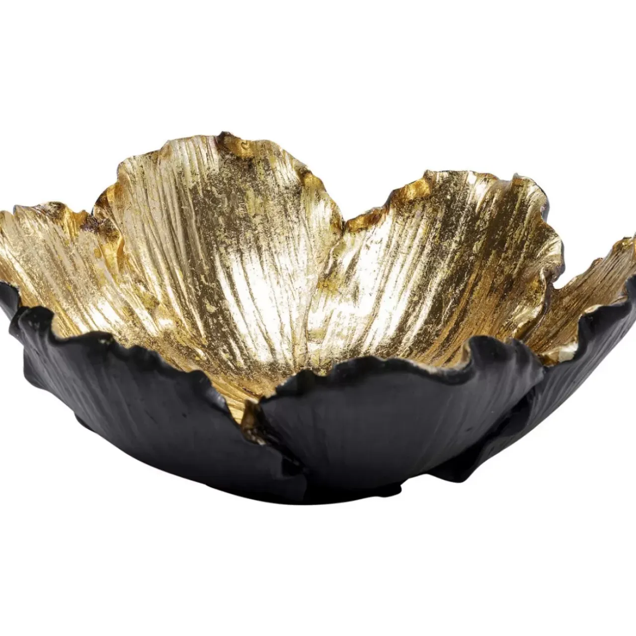 Deko & Geschenkartikel-KARE Design Deko Schale Flower Bloom Schwarz Gold O20Cm