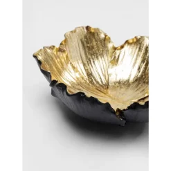 Deko & Geschenkartikel-KARE Design Deko Schale Flower Bloom Schwarz Gold O20Cm