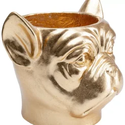 Aufbewahrung & Ordnung-KARE Design Deko Ubertopf Bulldog Gold