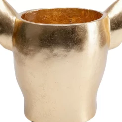Aufbewahrung & Ordnung-KARE Design Deko Ubertopf Bulldog Gold