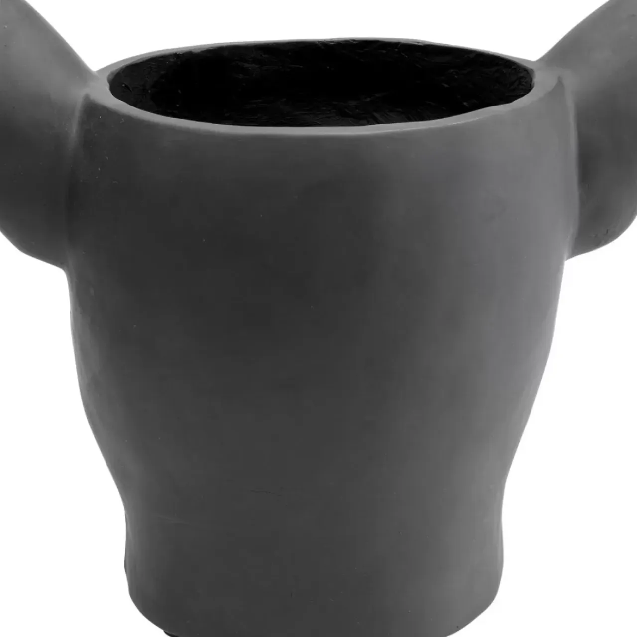Aufbewahrung & Ordnung-KARE Design Deko Ubertopf Bulldog Schwarz