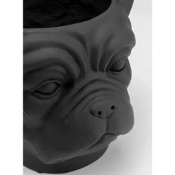 Aufbewahrung & Ordnung-KARE Design Deko Ubertopf Bulldog Schwarz