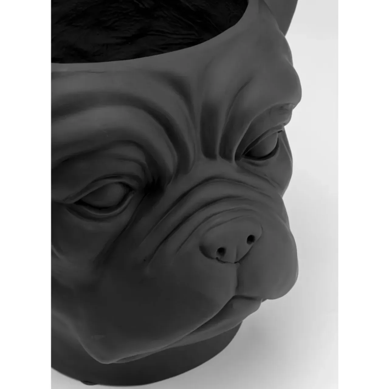 Aufbewahrung & Ordnung-KARE Design Deko Ubertopf Bulldog Schwarz