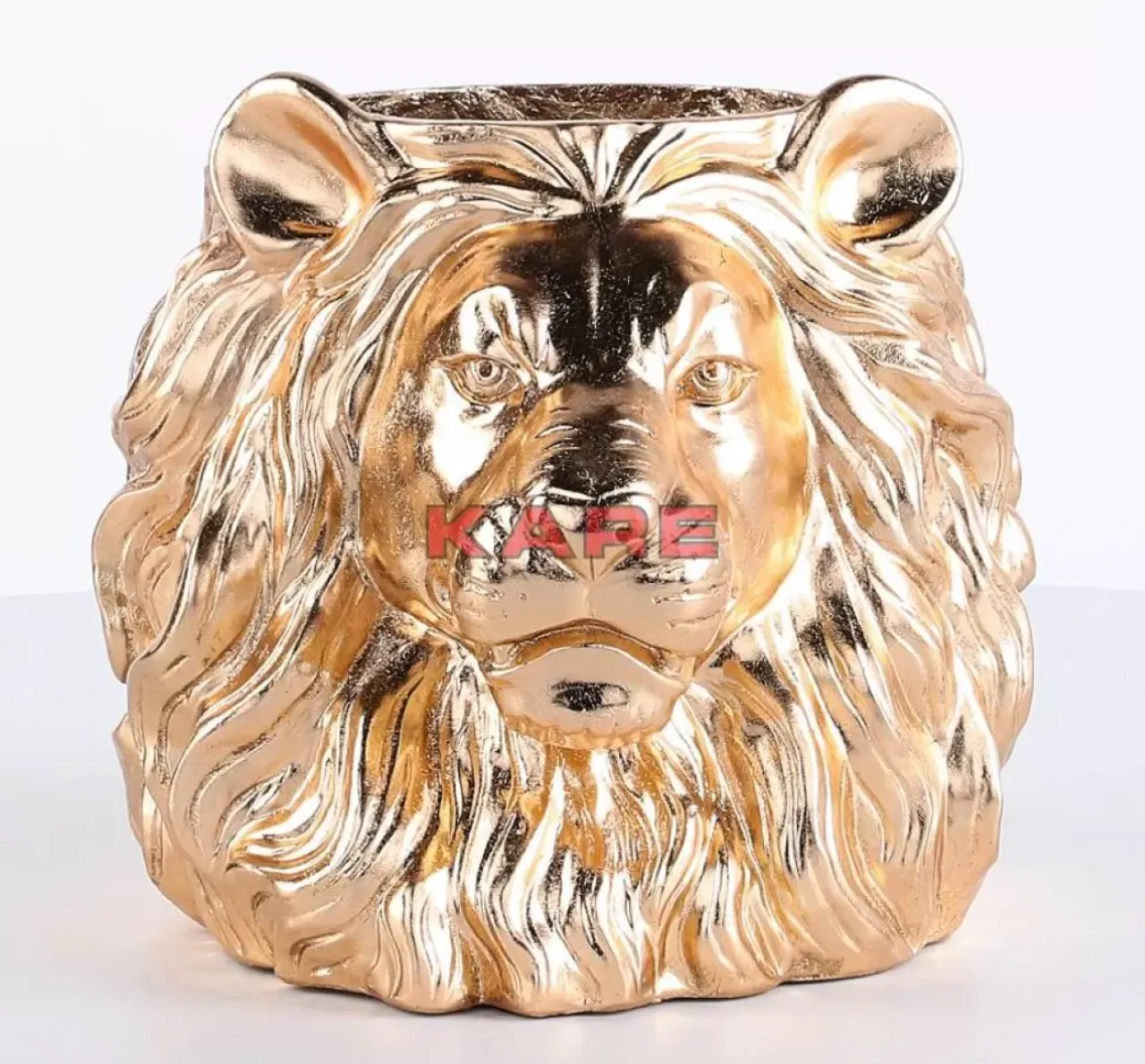 Aufbewahrung & Ordnung-KARE Design Deko Ubertopf Lion Gold