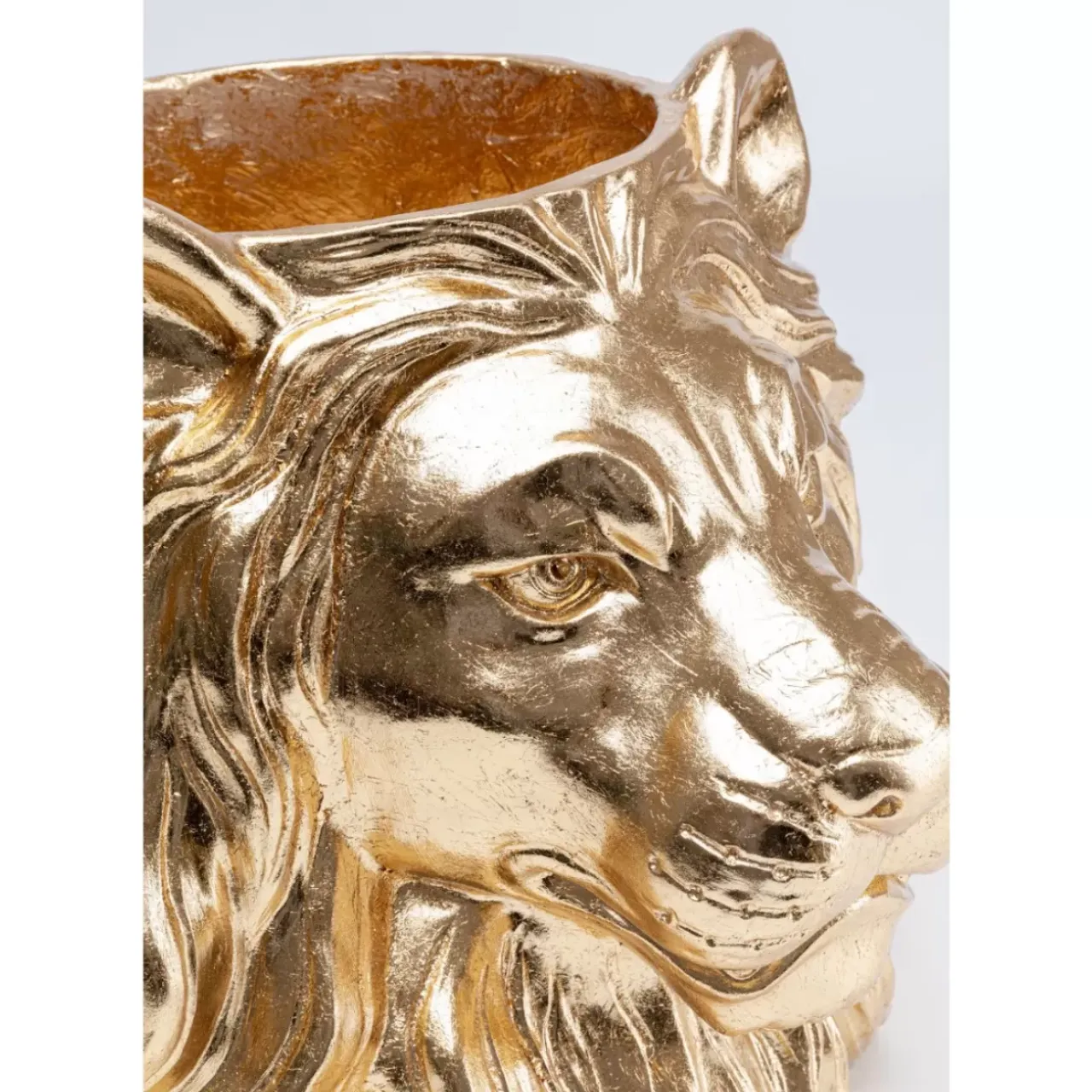 Aufbewahrung & Ordnung-KARE Design Deko Ubertopf Lion Gold
