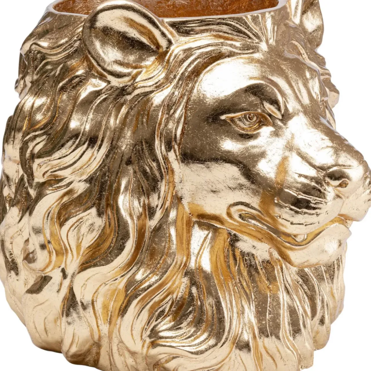 Aufbewahrung & Ordnung-KARE Design Deko Ubertopf Lion Gold