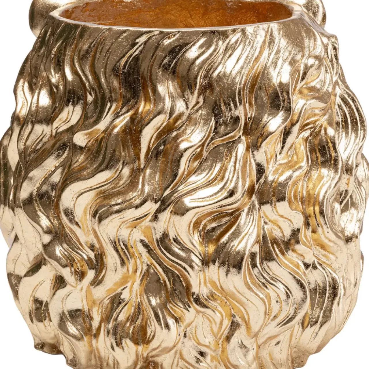 Aufbewahrung & Ordnung-KARE Design Deko Ubertopf Lion Gold
