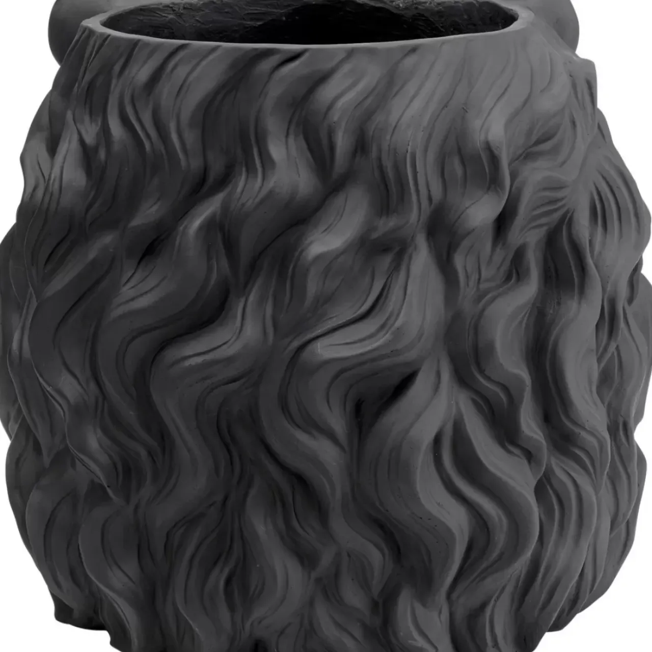 Aufbewahrung & Ordnung-KARE Design Deko Ubertopf Lion Schwarz