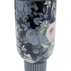 Vasen-KARE Design Deko Vase Rose Magic Schwarz 27Cm