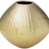 Vasen-KARE Design Deko Vase Sacramento Carving Champagner Gold 30Cm