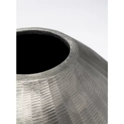 Vasen-KARE Design Deko Vase Sacramento Carving Silber Antik 30Cm