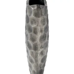 Vasen-KARE Design Deko Vase Sacramento Comb Silber Antik 59Cm