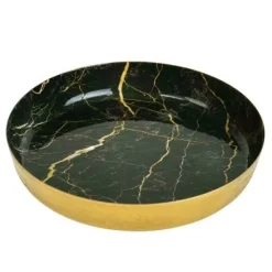 Geschirr & Tischaccessoires-KARE Design Dekoschale Marmoroptik,Eisen
