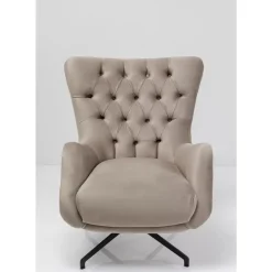 Sessel-KARE Design Drehsessel Bellissima Velvet Beige