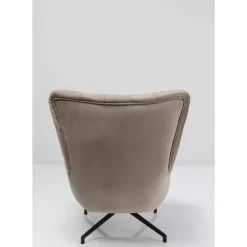 Sessel-KARE Design Drehsessel Bellissima Velvet Beige