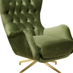 Sessel-KARE Design Drehsessel Bellissima Velvet Grun