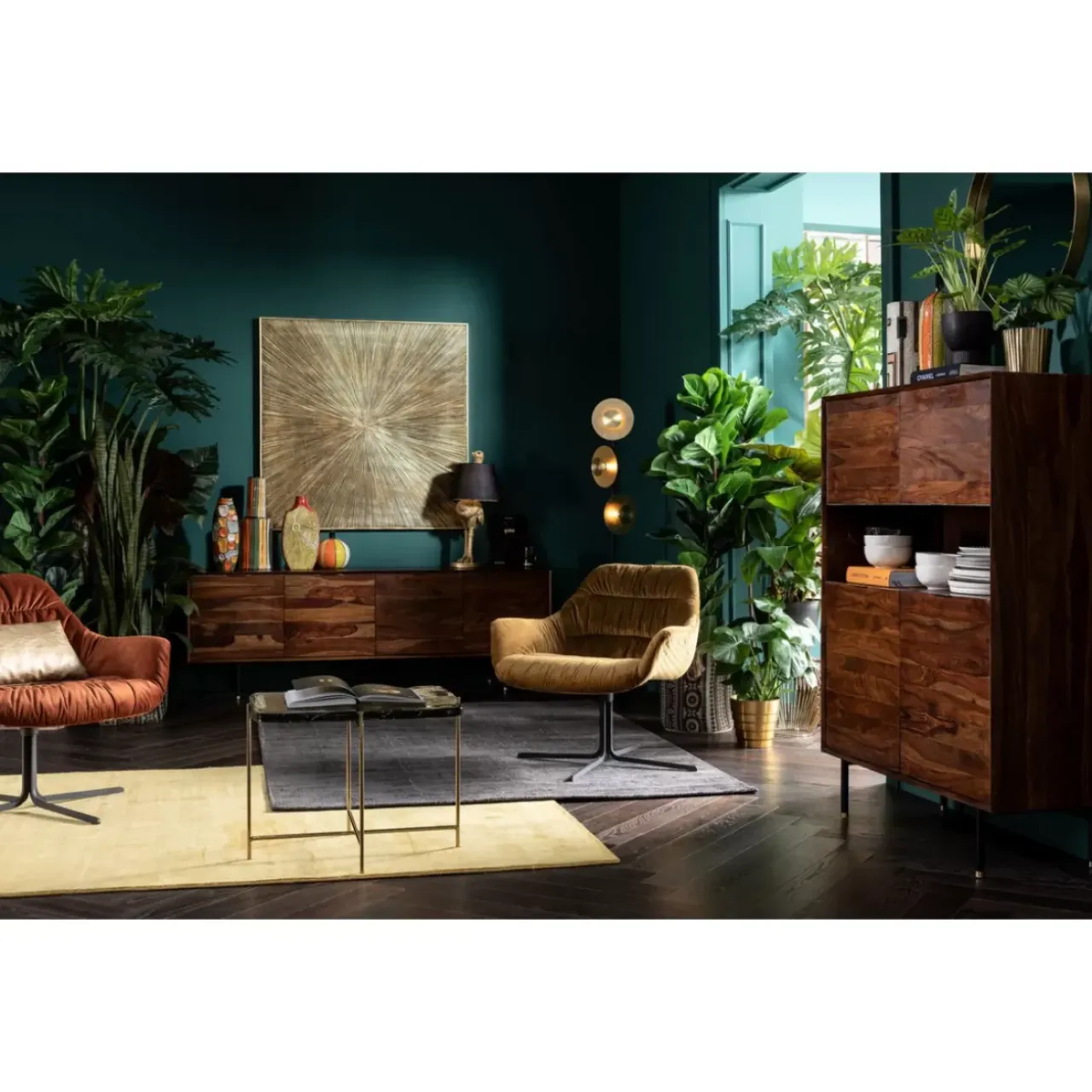 Sessel-KARE Design Drehsessel Bristol Rostrot