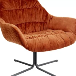 Sessel-KARE Design Drehsessel Bristol Rostrot