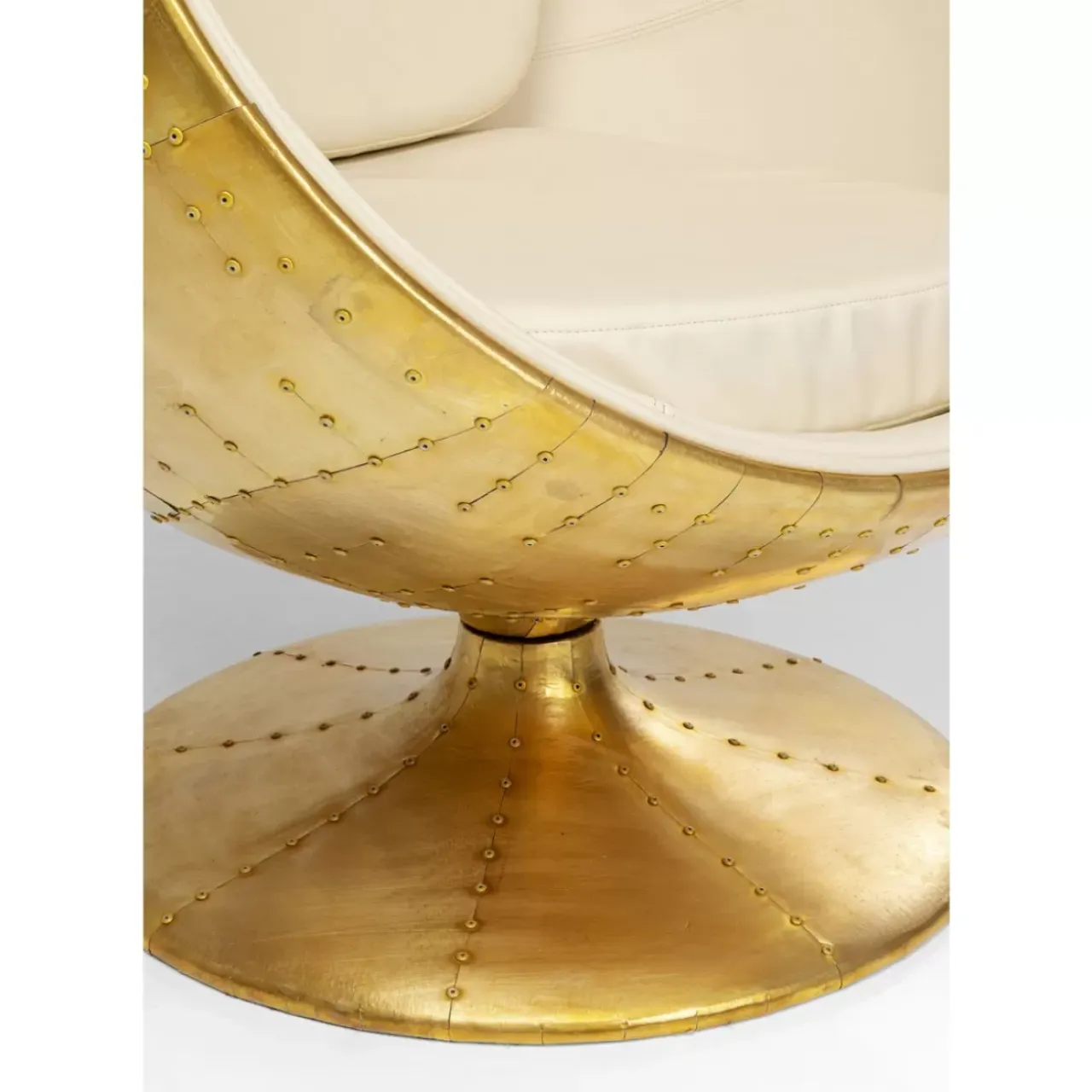 Sessel-KARE Design Drehsessel Eye Ball Messing