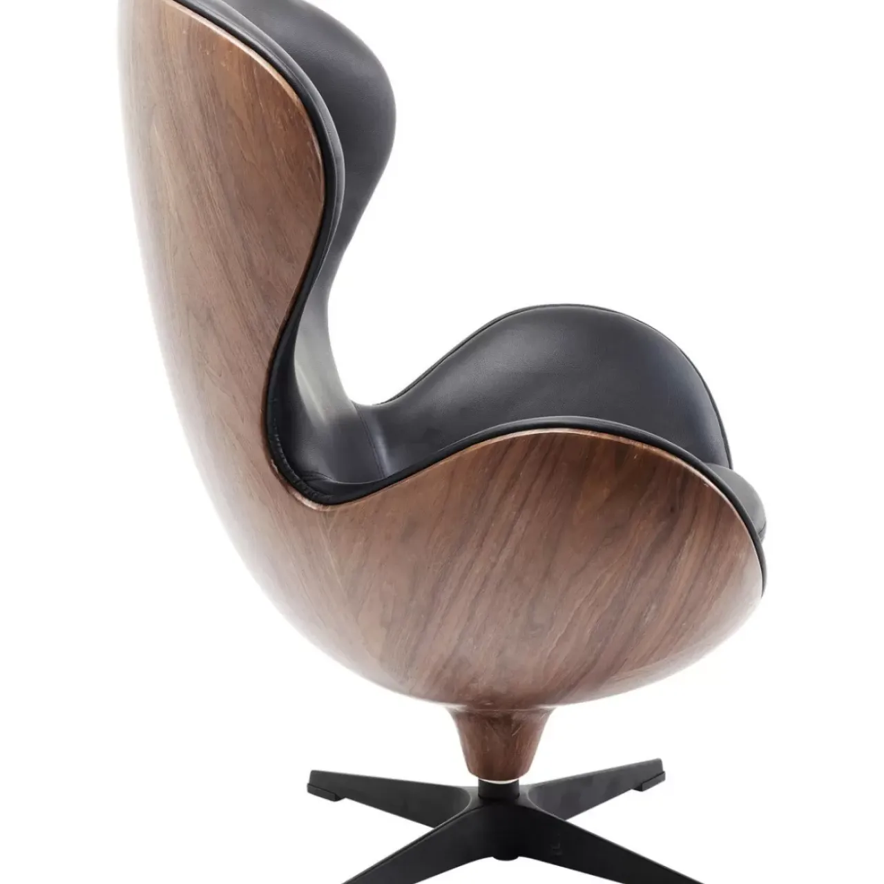 Sessel-KARE Design Drehsessel Lounge Black Walnut