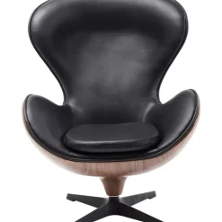 Sessel-KARE Design Drehsessel Lounge Black Walnut
