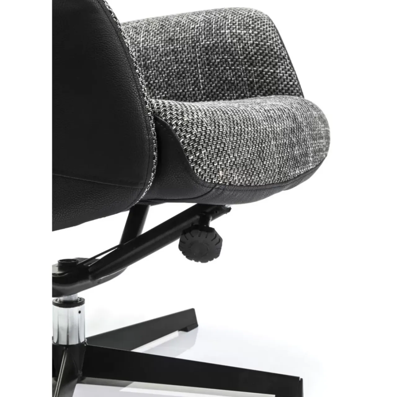 Sessel-KARE Design Drehsessel Mit Hocker Ohio Salt And Pepper