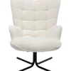 Sessel-KARE Design Drehsessel Oscar Boucle Creme