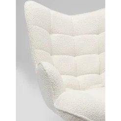 Sessel-KARE Design Drehsessel Oscar Boucle Creme