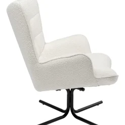 Sessel-KARE Design Drehsessel Oscar Boucle Creme