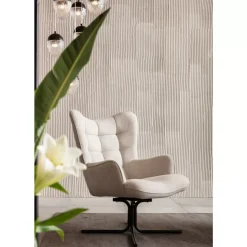 Sessel-KARE Design Drehsessel Oscar Creme