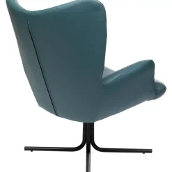 Sessel-KARE Design Drehsessel Oscar Leder Blau