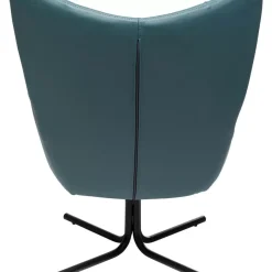 Sessel-KARE Design Drehsessel Oscar Leder Blau