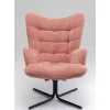 Sessel-KARE Design Drehsessel Oscar Rosa
