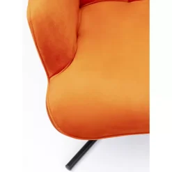 Sessel-KARE Design Drehsessel Oscar Velvet Orange