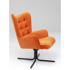 Sessel-KARE Design Drehsessel Oscar Velvet Orange