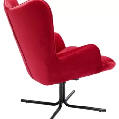 Sessel-KARE Design Drehsessel Oscar Velvet Rot