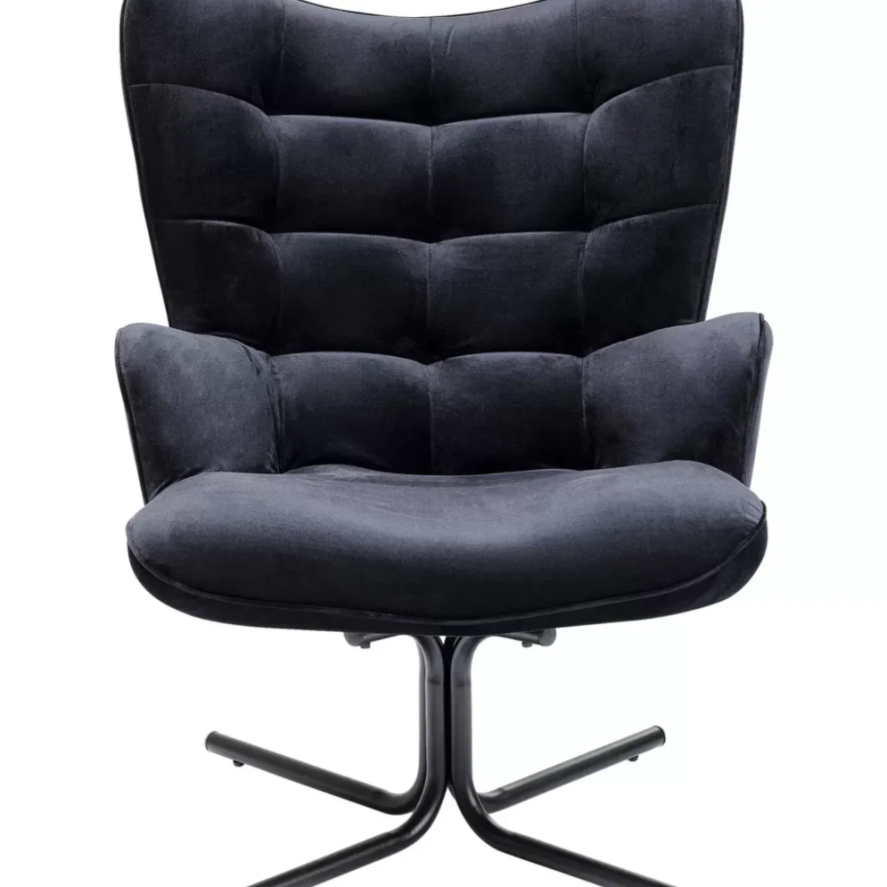 Sessel-KARE Design Drehsessel Oscar Velvet Schwarz