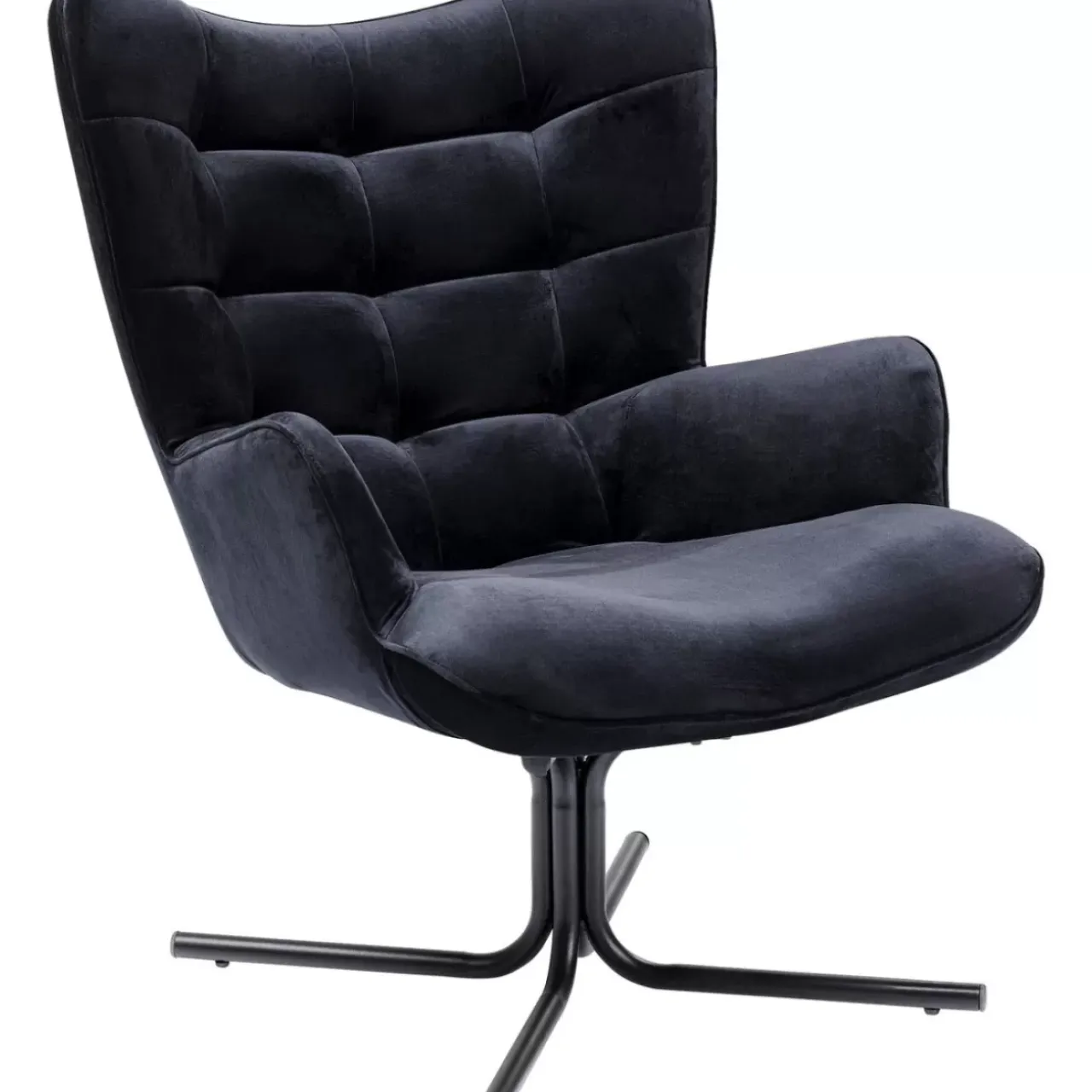 Sessel-KARE Design Drehsessel Oscar Velvet Schwarz
